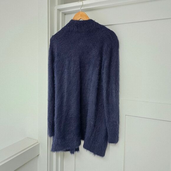 Banana Republic Holiday Eyelash Open Long Duster Cardigan in Navy - Picture 4 of 12